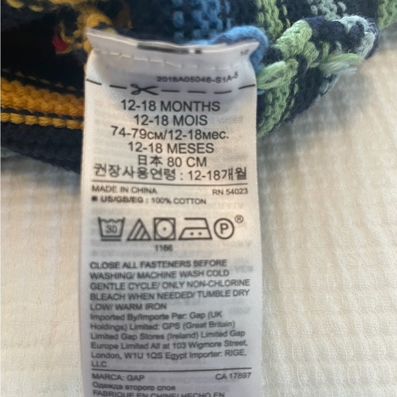 GAP Hooded Cardigan, Size 12-18M - Picture 3 of 5